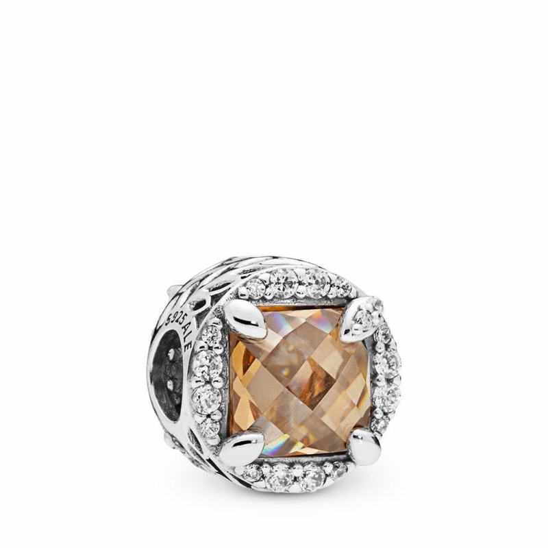 Pandora Radiant Grains Of Energy Charm - Sterling Silver/Gold/Cubic Zirconia - Canada | ZT2590IG